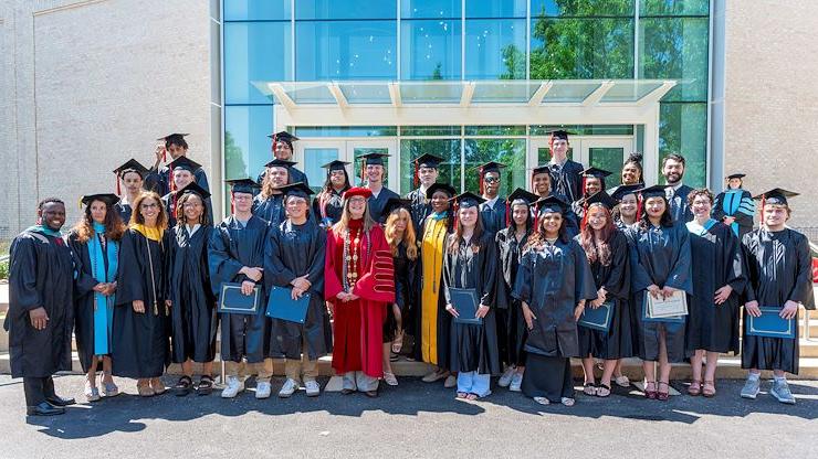 Twenty-three students proudly received their high school diplomas on May 22 after completing the Gateway to College Program at Montgomery County Community College. Photo by Linda Johnson